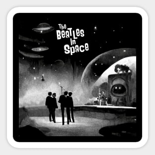 The Beatles in Space Parody Album Cover Sticker